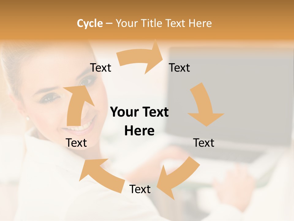 Successful Happy Girl PowerPoint Template