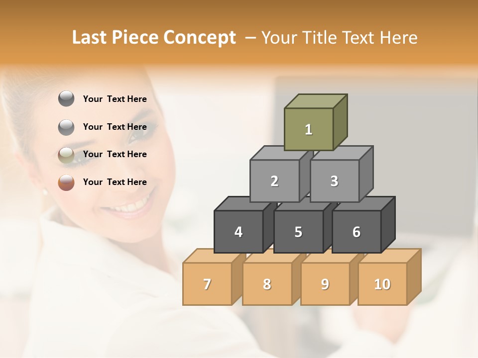 Successful Happy Girl PowerPoint Template