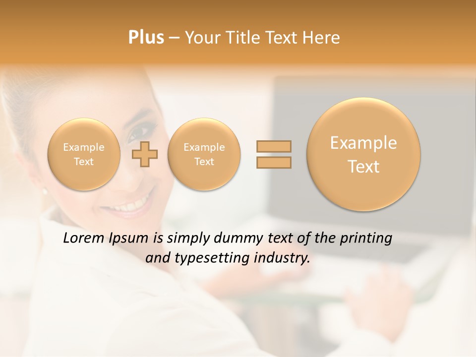 Successful Happy Girl PowerPoint Template