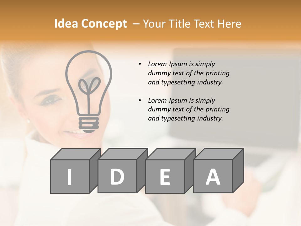 Successful Happy Girl PowerPoint Template