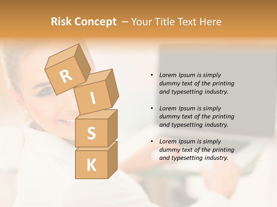 Successful Happy Girl PowerPoint Template