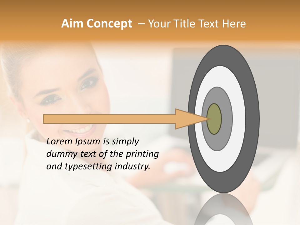 Successful Happy Girl PowerPoint Template