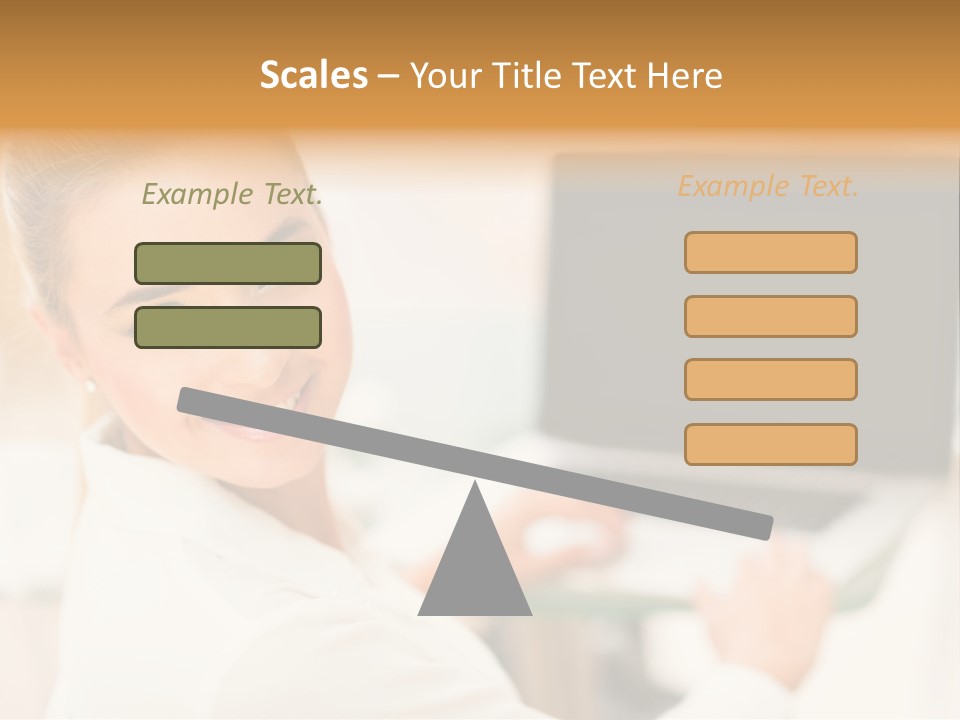 Successful Happy Girl PowerPoint Template