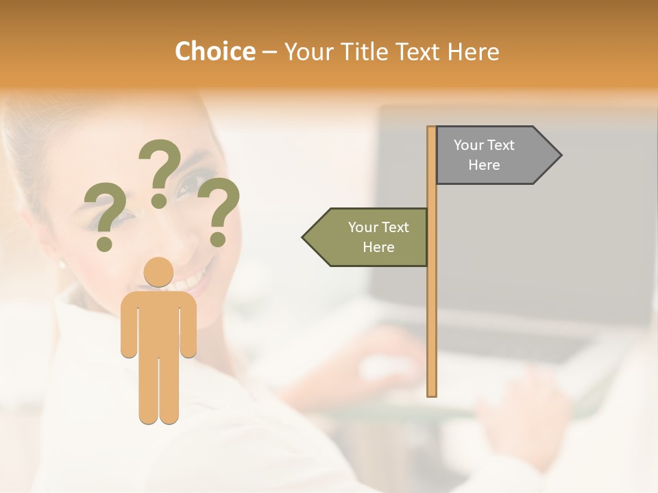 Successful Happy Girl PowerPoint Template