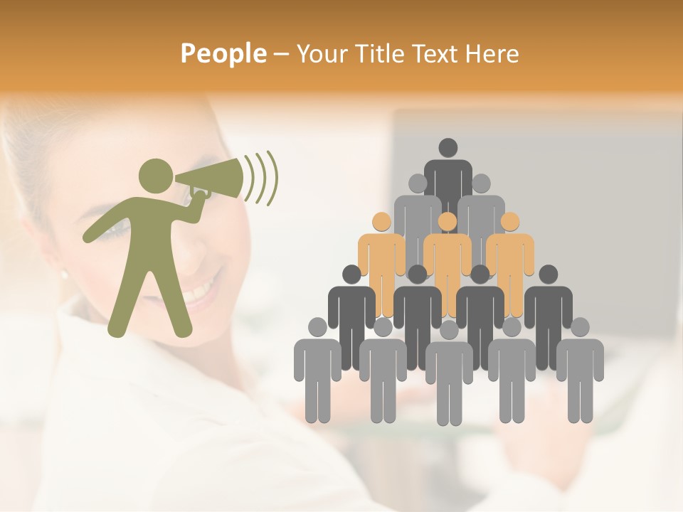 Successful Happy Girl PowerPoint Template