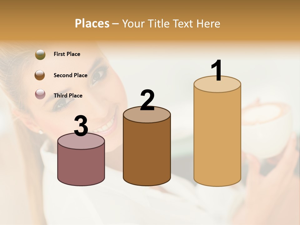 Beverage Girl Coffee PowerPoint Template