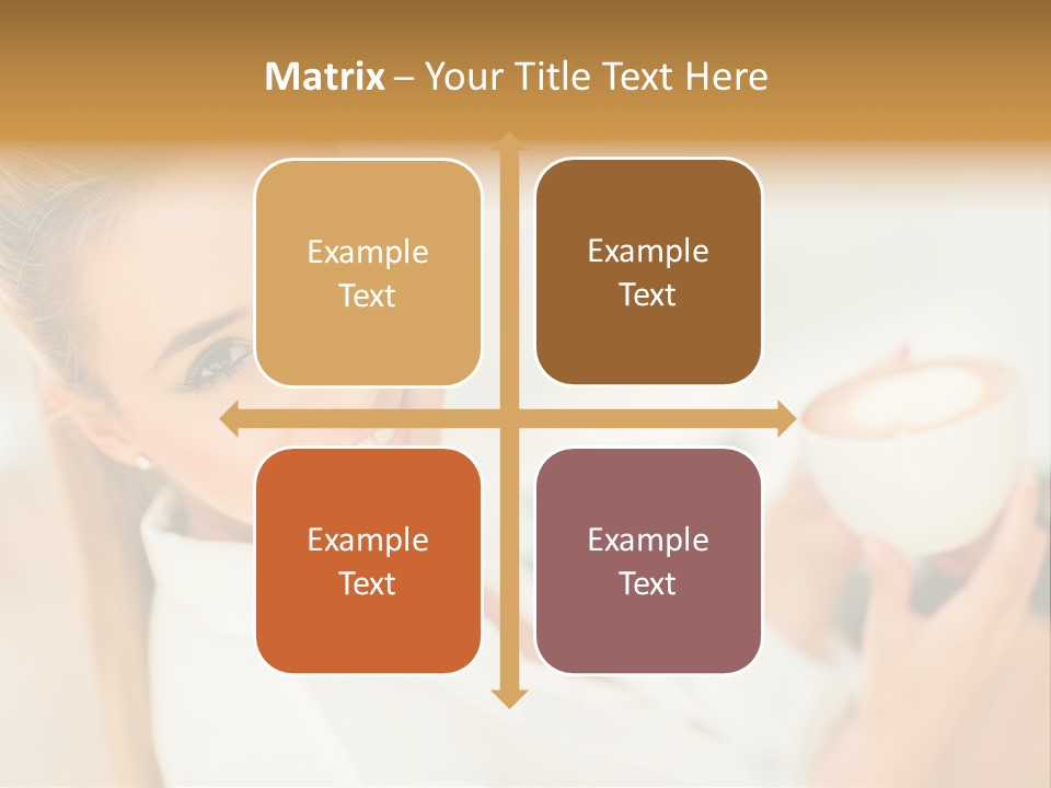 Beverage Girl Coffee PowerPoint Template