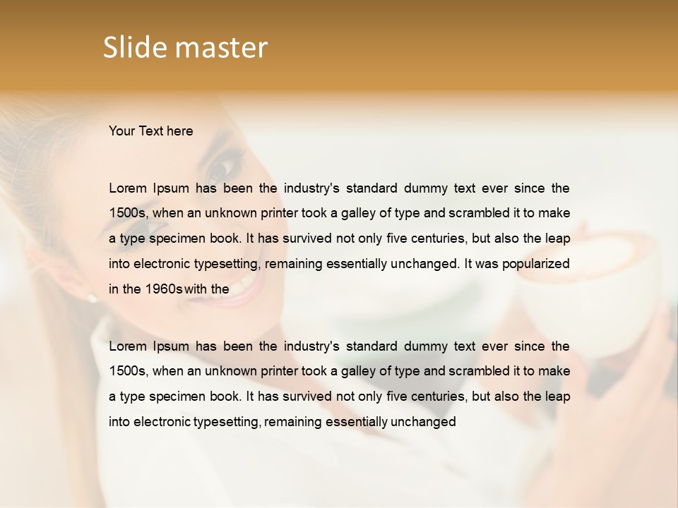 Beverage Girl Coffee PowerPoint Template