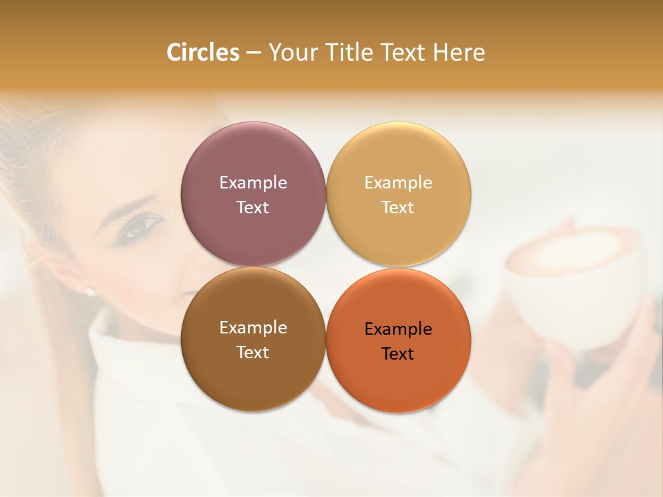 Beverage Girl Coffee PowerPoint Template