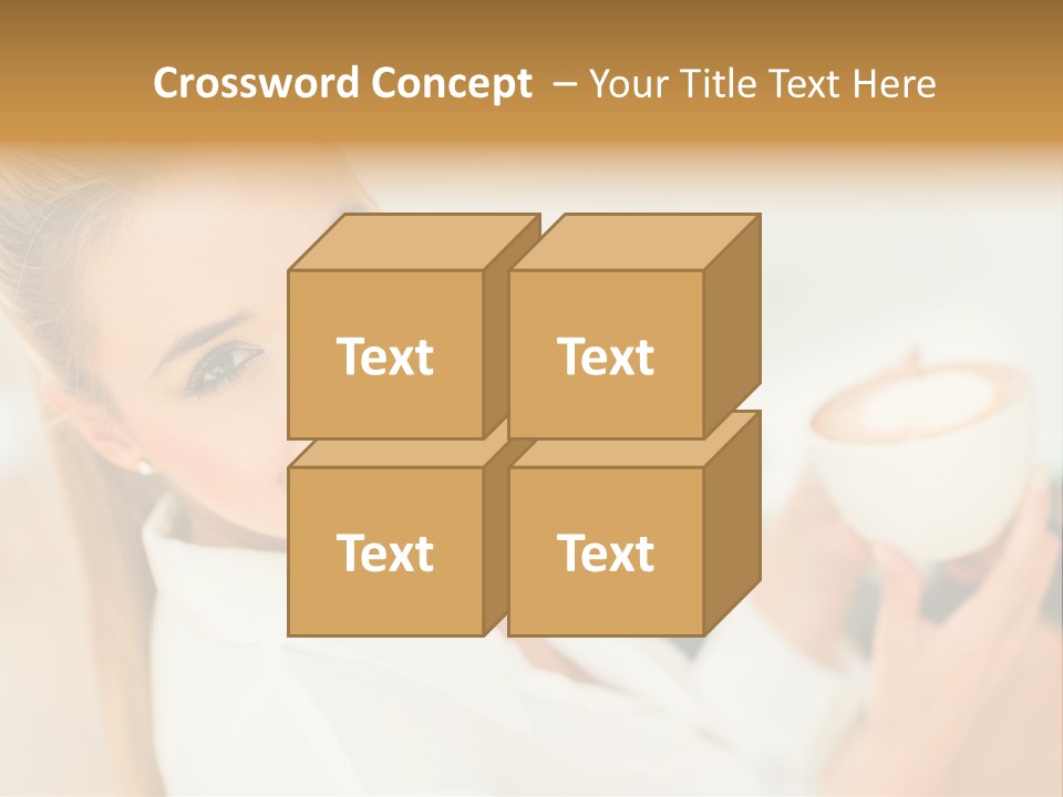 Beverage Girl Coffee PowerPoint Template