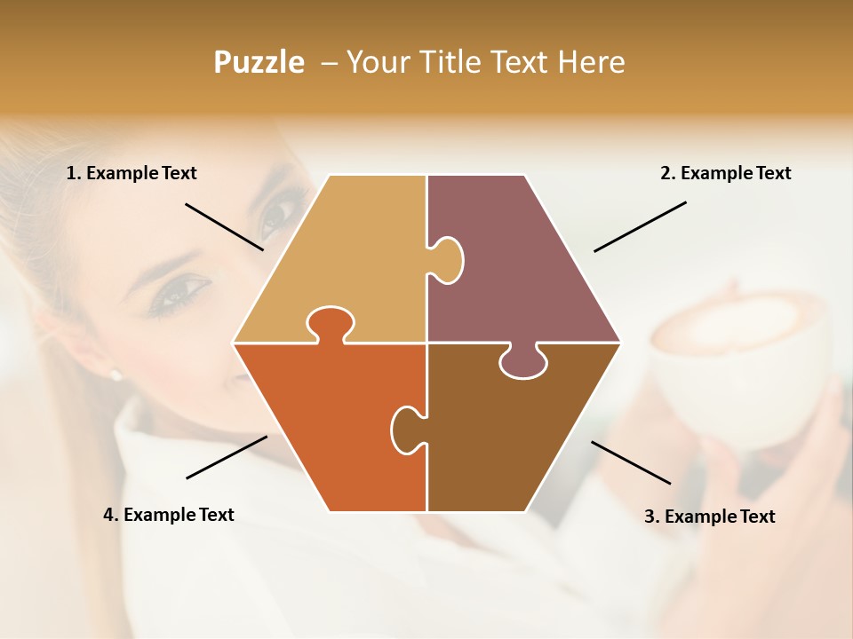 Beverage Girl Coffee PowerPoint Template