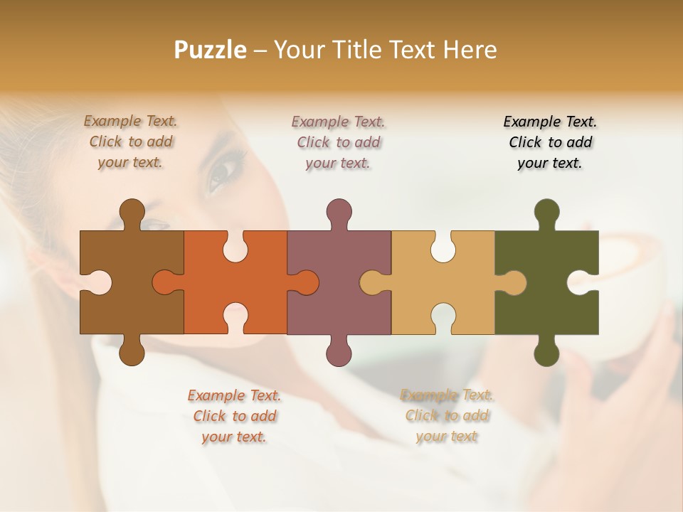 Beverage Girl Coffee PowerPoint Template