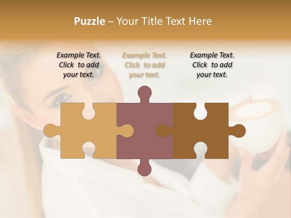 Beverage Girl Coffee PowerPoint Template