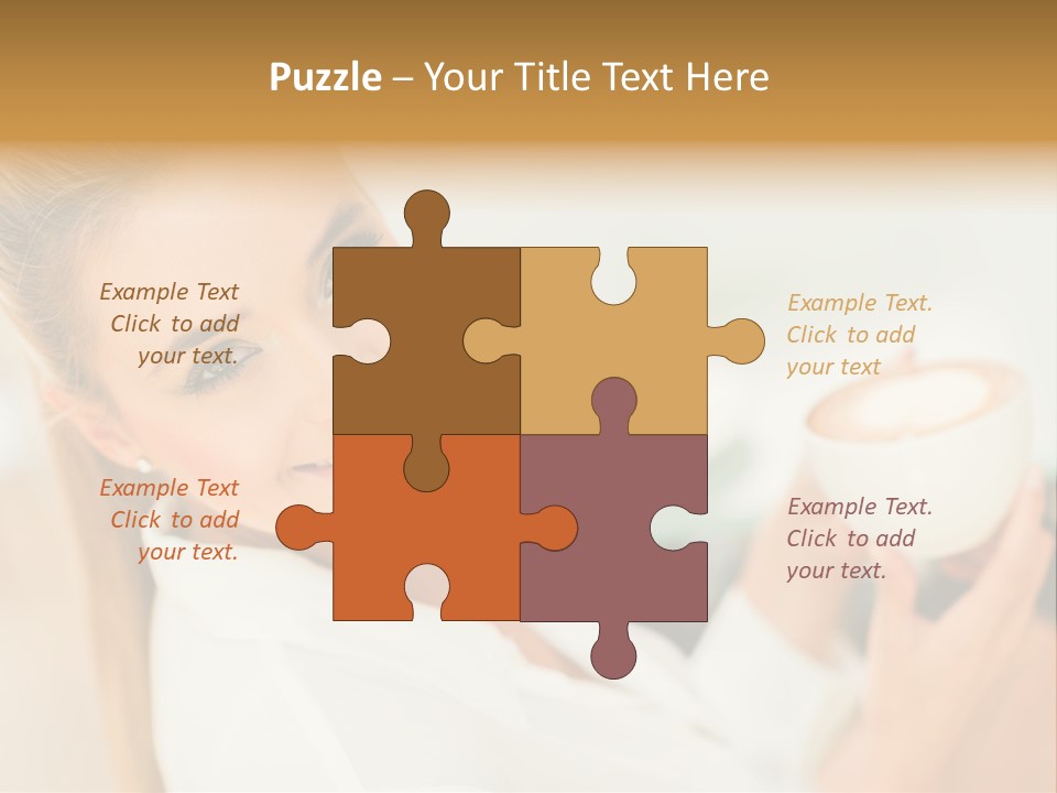 Beverage Girl Coffee PowerPoint Template