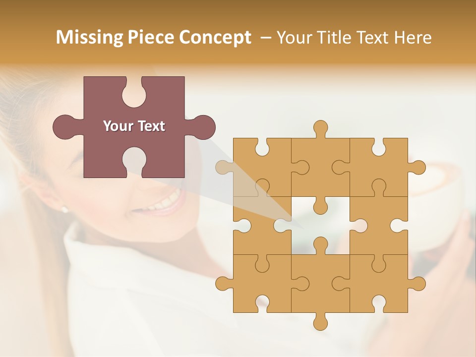 Beverage Girl Coffee PowerPoint Template