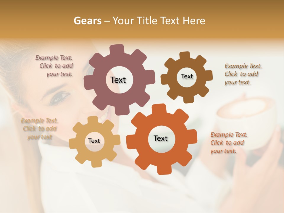 Beverage Girl Coffee PowerPoint Template