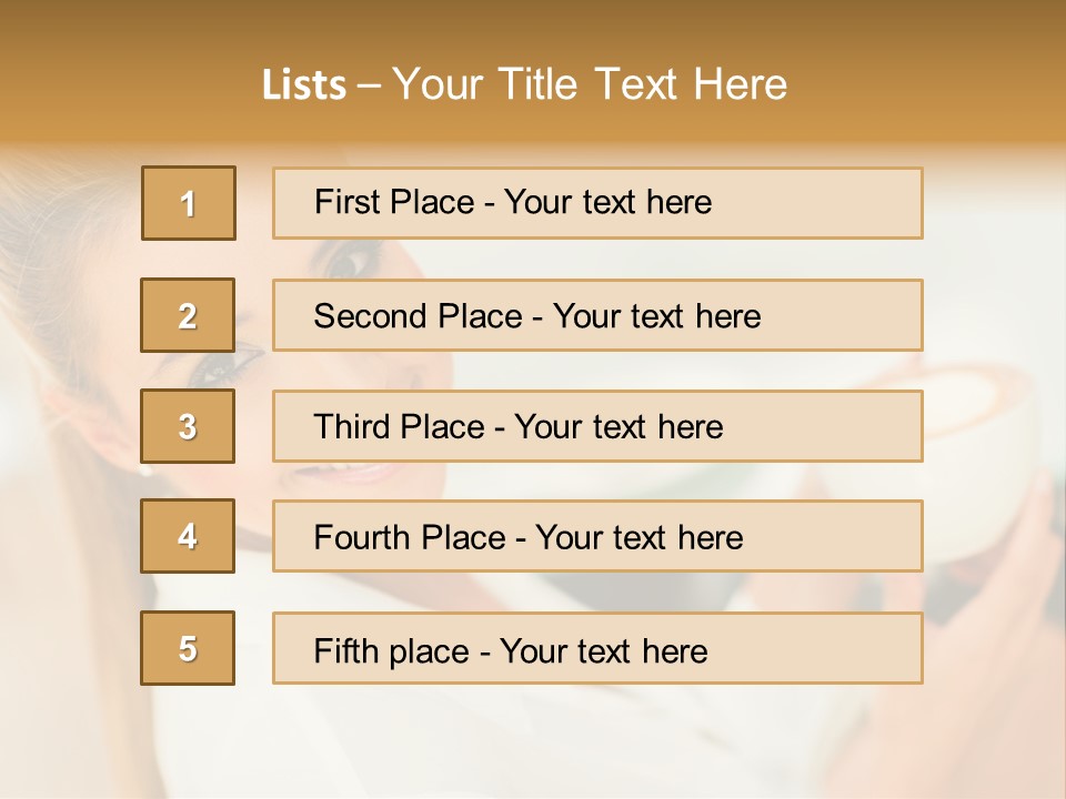 Beverage Girl Coffee PowerPoint Template