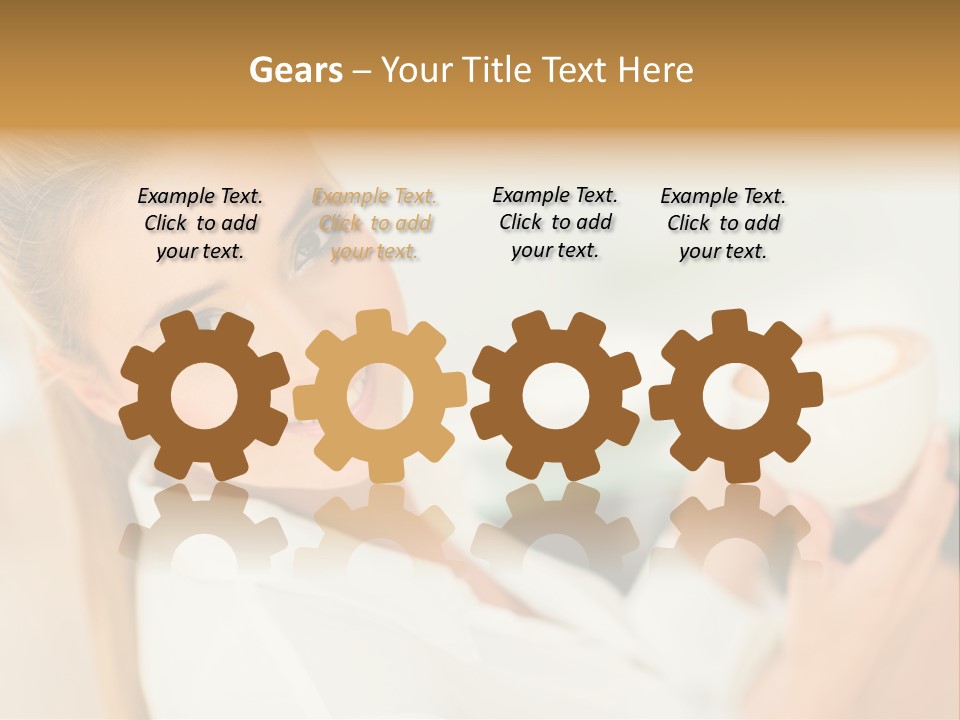 Beverage Girl Coffee PowerPoint Template