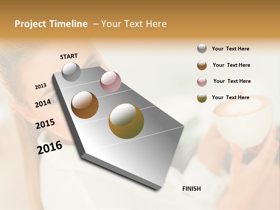 Beverage Girl Coffee PowerPoint Template