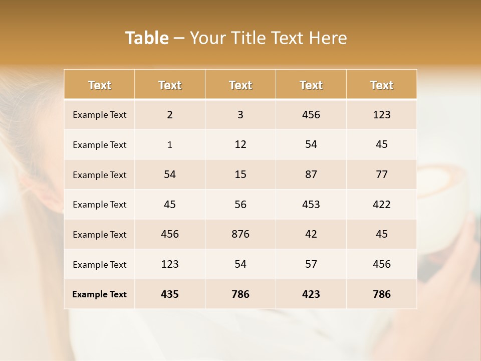 Beverage Girl Coffee PowerPoint Template