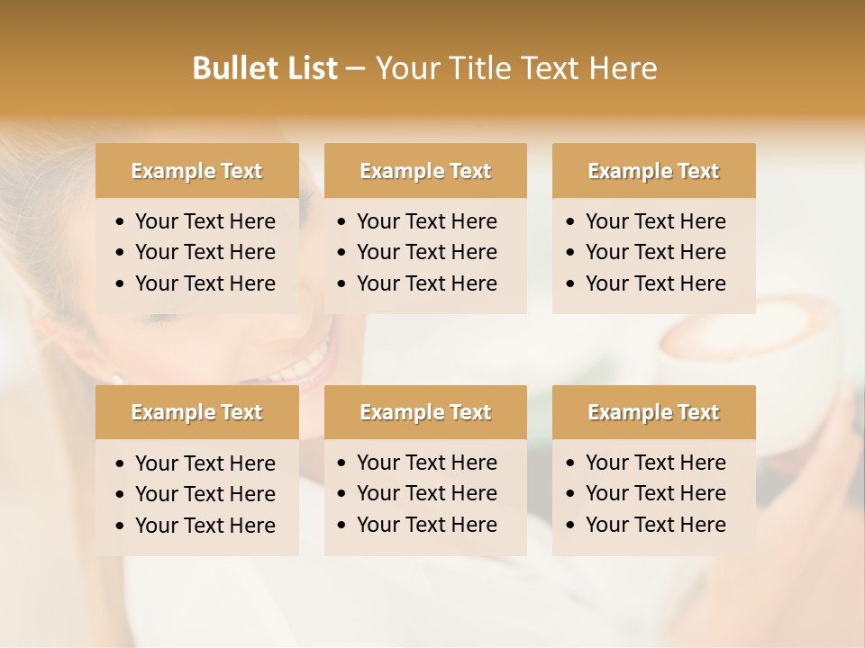 Beverage Girl Coffee PowerPoint Template