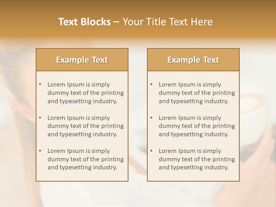 Beverage Girl Coffee PowerPoint Template