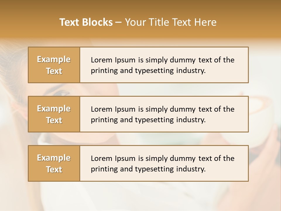 Beverage Girl Coffee PowerPoint Template