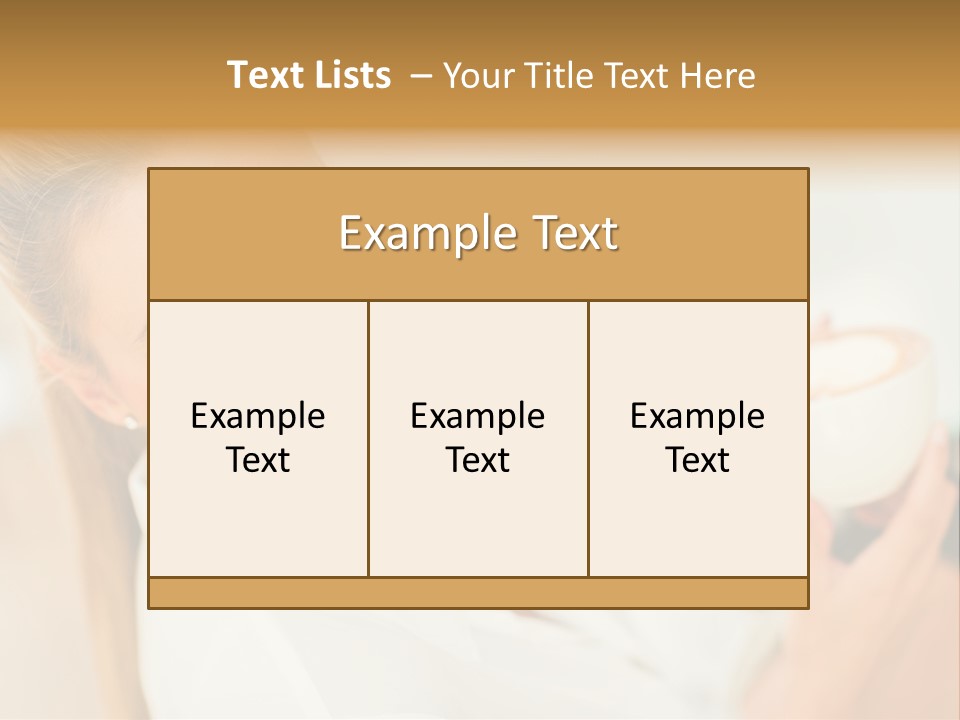 Beverage Girl Coffee PowerPoint Template