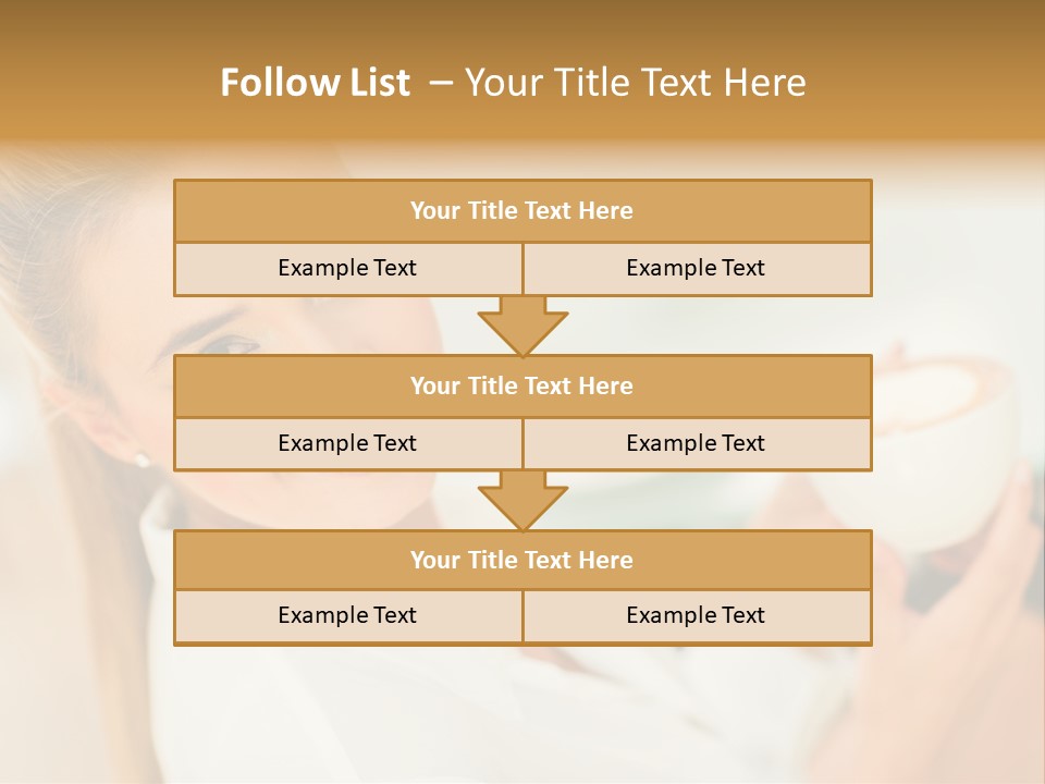 Beverage Girl Coffee PowerPoint Template