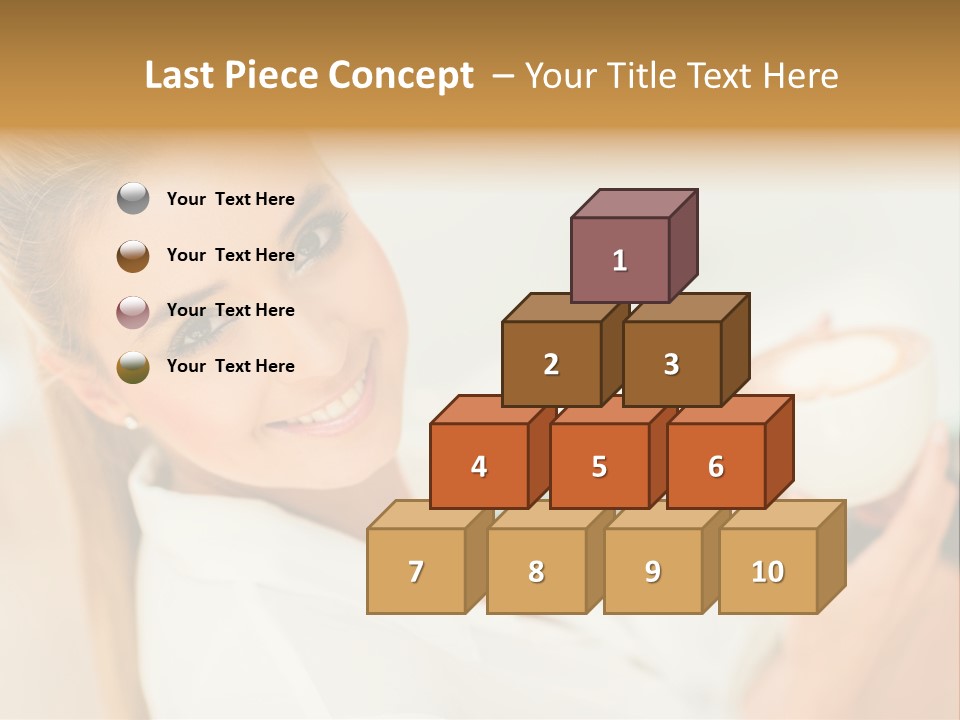 Beverage Girl Coffee PowerPoint Template