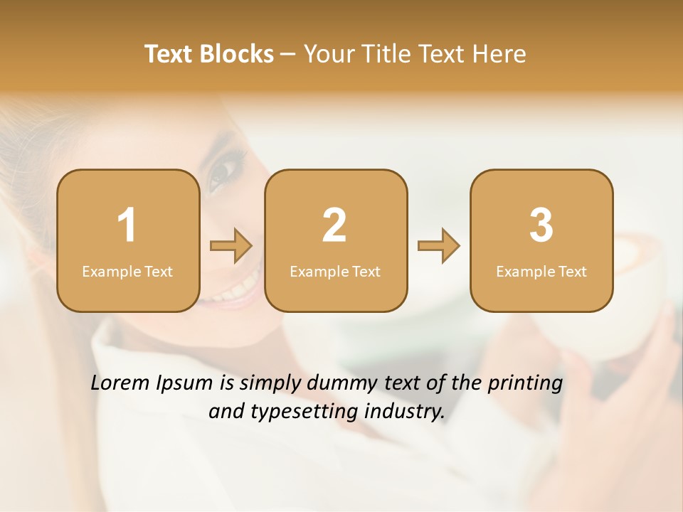 Beverage Girl Coffee PowerPoint Template