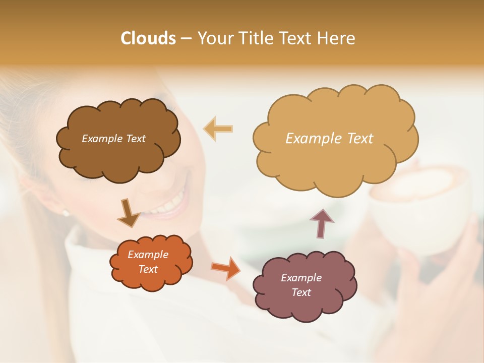 Beverage Girl Coffee PowerPoint Template