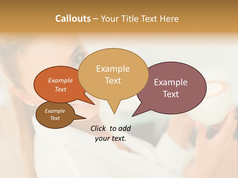 Beverage Girl Coffee PowerPoint Template