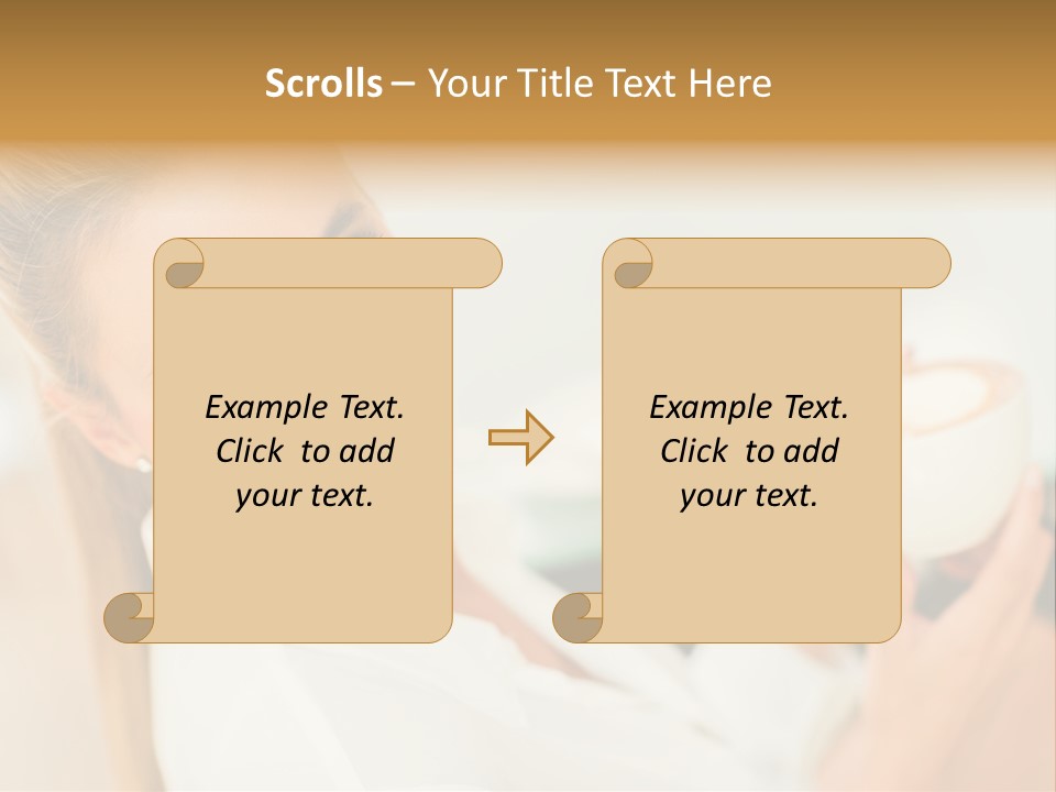 Beverage Girl Coffee PowerPoint Template