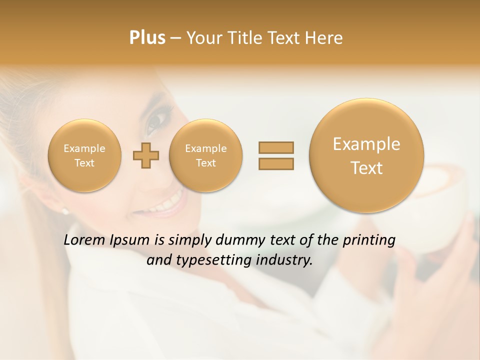 Beverage Girl Coffee PowerPoint Template