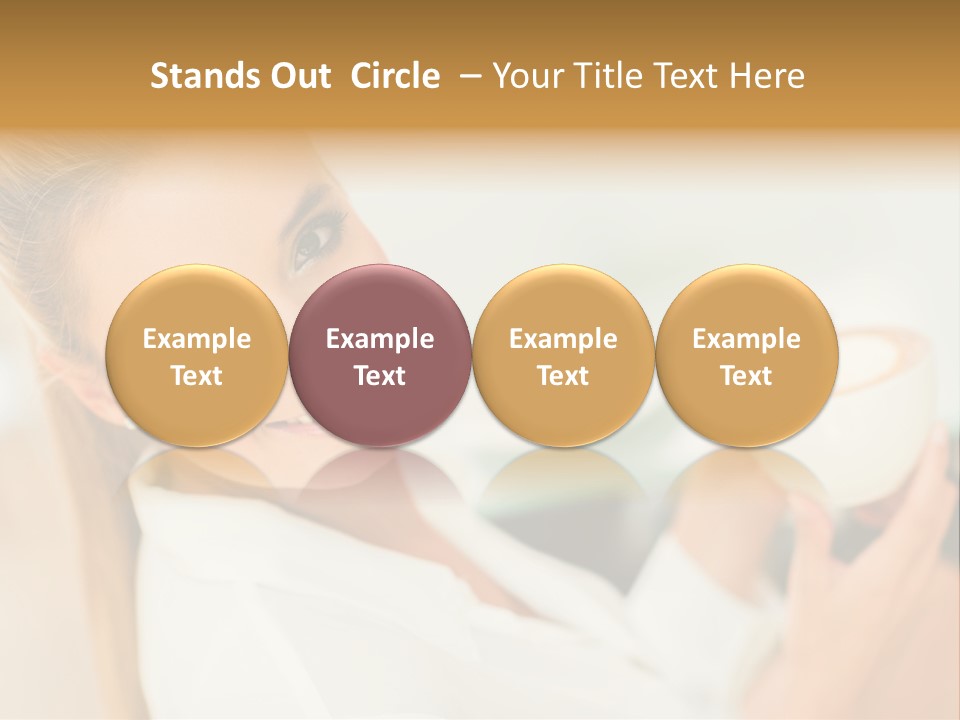 Beverage Girl Coffee PowerPoint Template