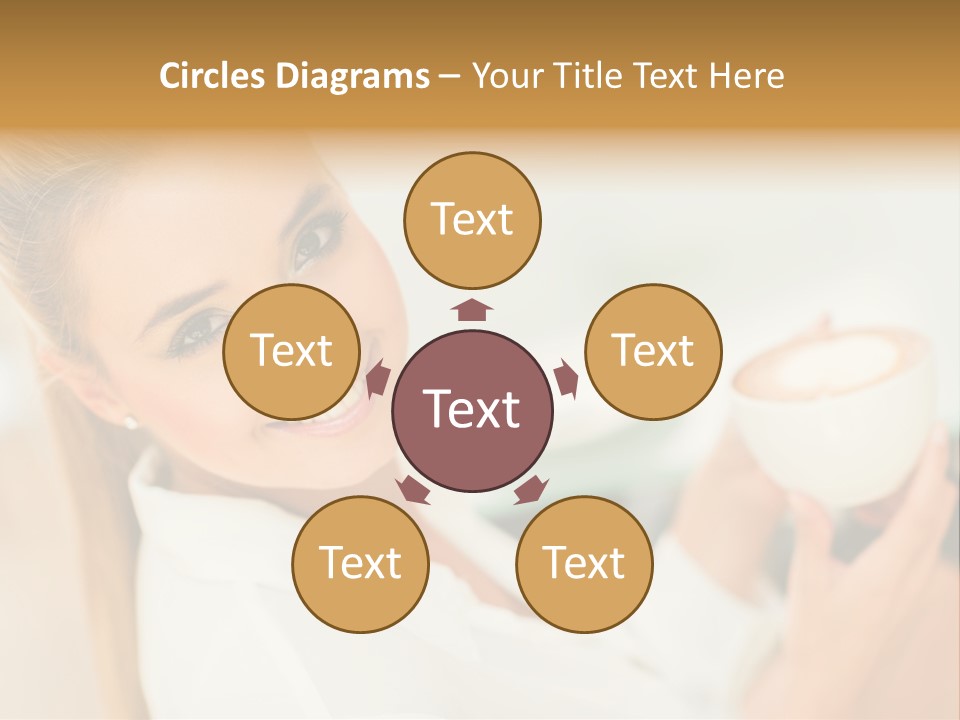 Beverage Girl Coffee PowerPoint Template