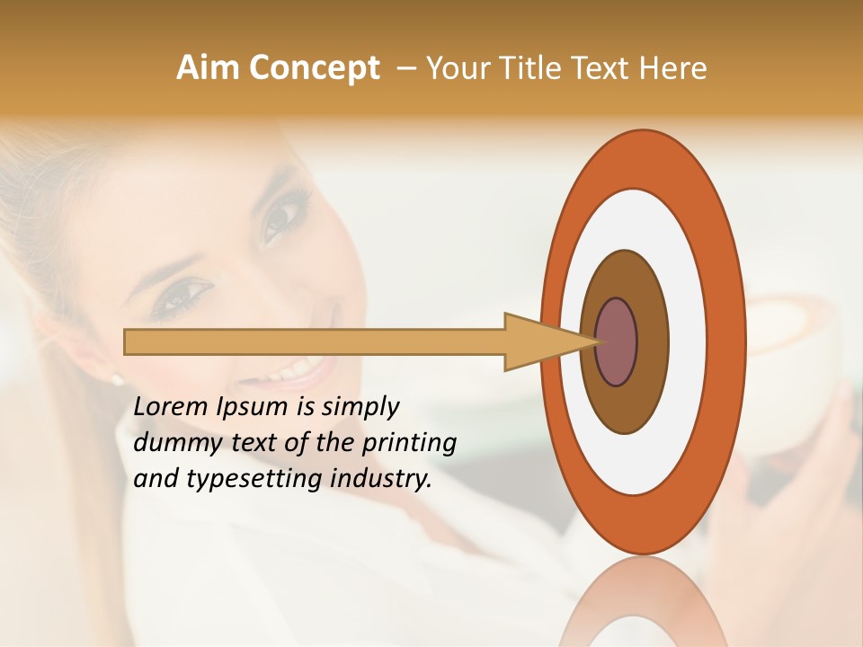 Beverage Girl Coffee PowerPoint Template