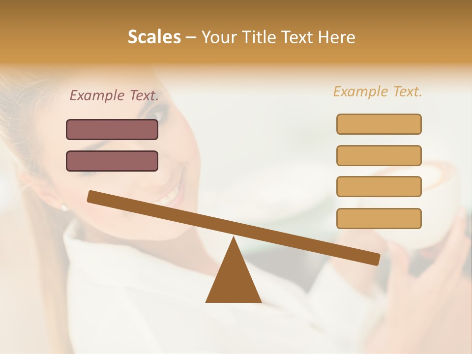 Beverage Girl Coffee PowerPoint Template