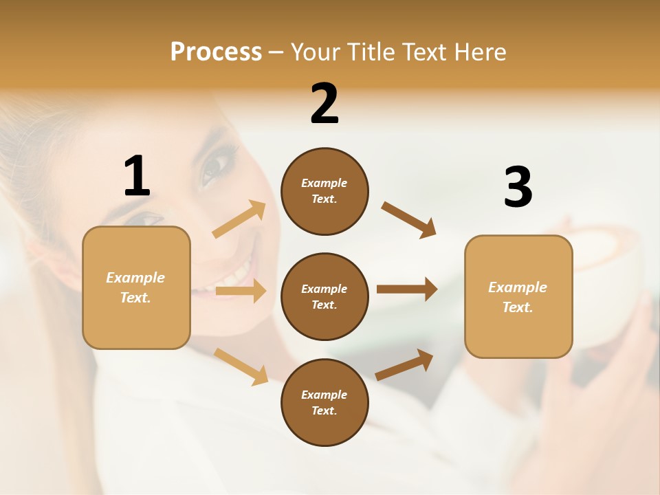 Beverage Girl Coffee PowerPoint Template