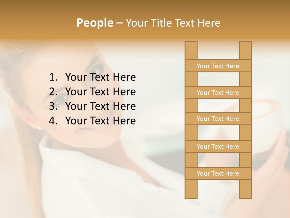 Beverage Girl Coffee PowerPoint Template