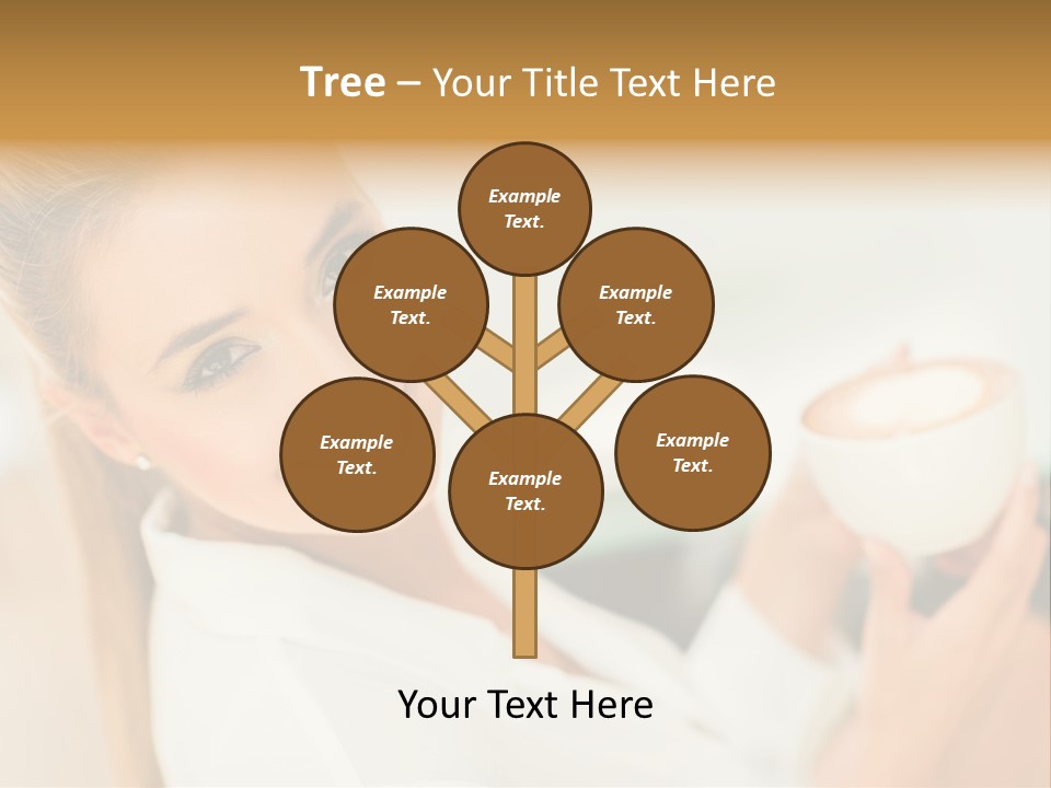 Beverage Girl Coffee PowerPoint Template