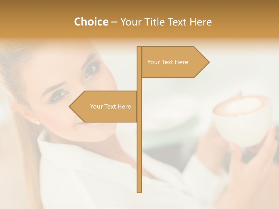 Beverage Girl Coffee PowerPoint Template