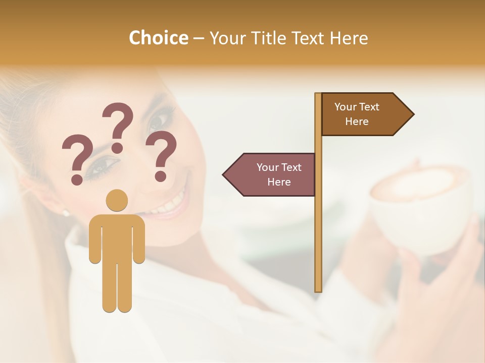 Beverage Girl Coffee PowerPoint Template