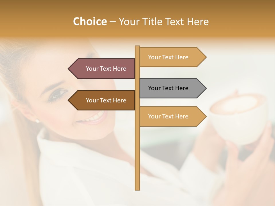 Beverage Girl Coffee PowerPoint Template