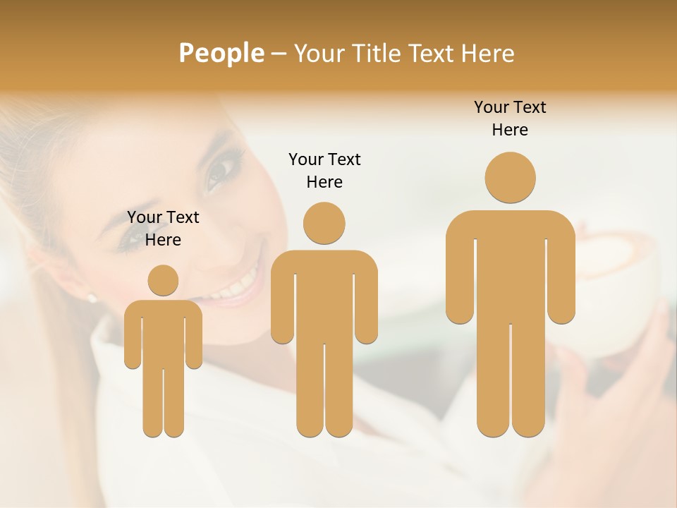 Beverage Girl Coffee PowerPoint Template