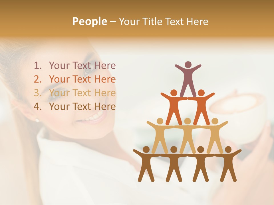 Beverage Girl Coffee PowerPoint Template