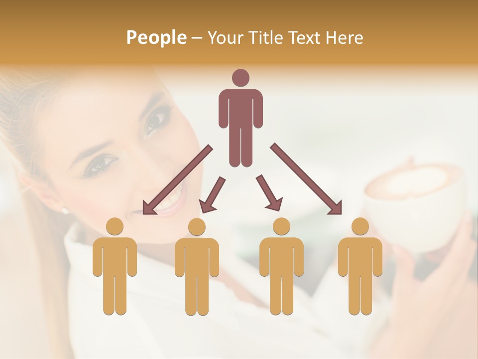 Beverage Girl Coffee PowerPoint Template