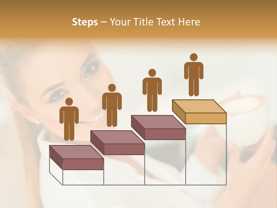 Beverage Girl Coffee PowerPoint Template