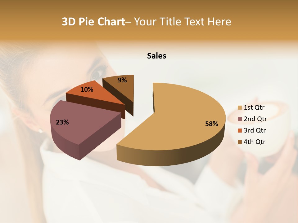 Beverage Girl Coffee PowerPoint Template